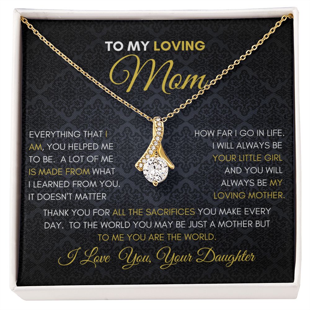 To My Mom Alluring Beauty Necklace From Daughter