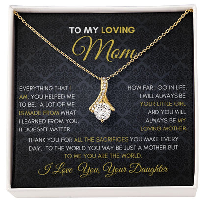 To My Mom Alluring Beauty Necklace From Daughter