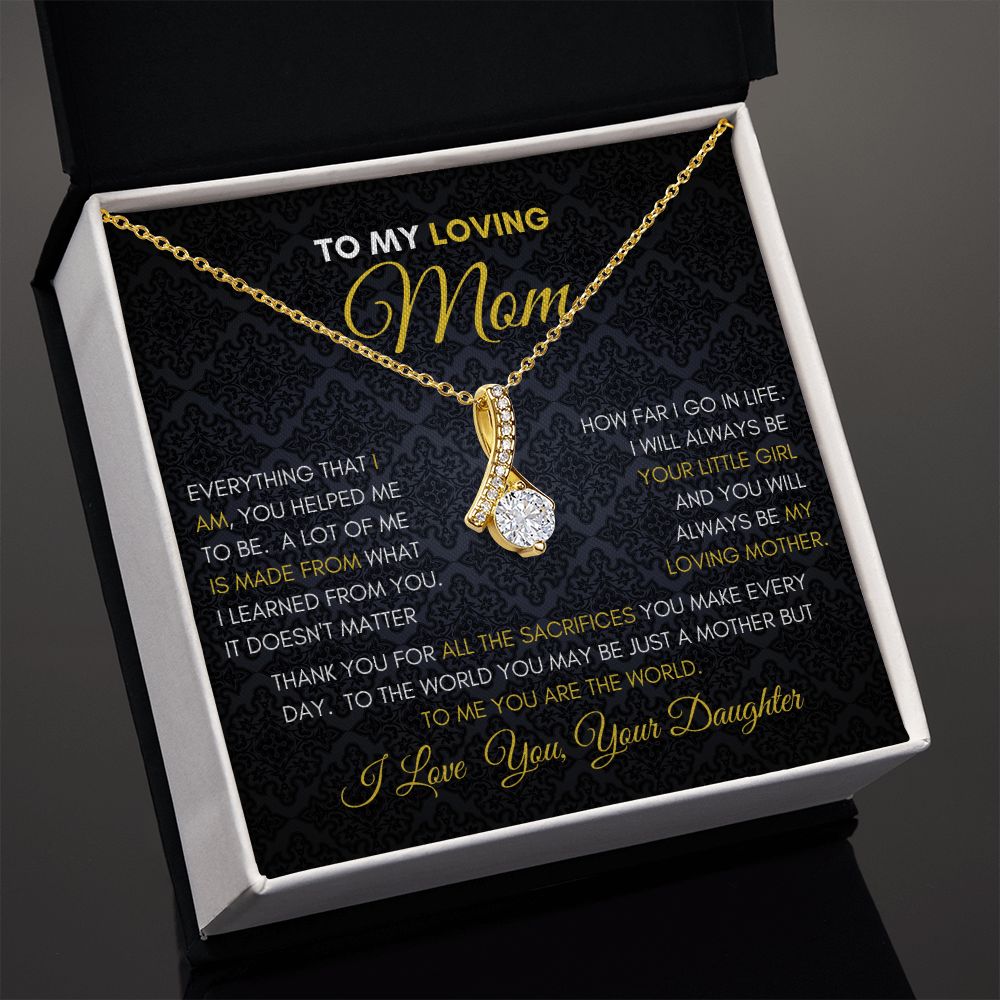 To My Mom Alluring Beauty Necklace From Daughter