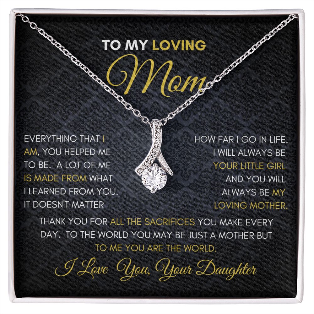 To My Mom Alluring Beauty Necklace From Daughter