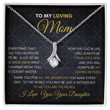 To My Mom Alluring Beauty Necklace From Daughter