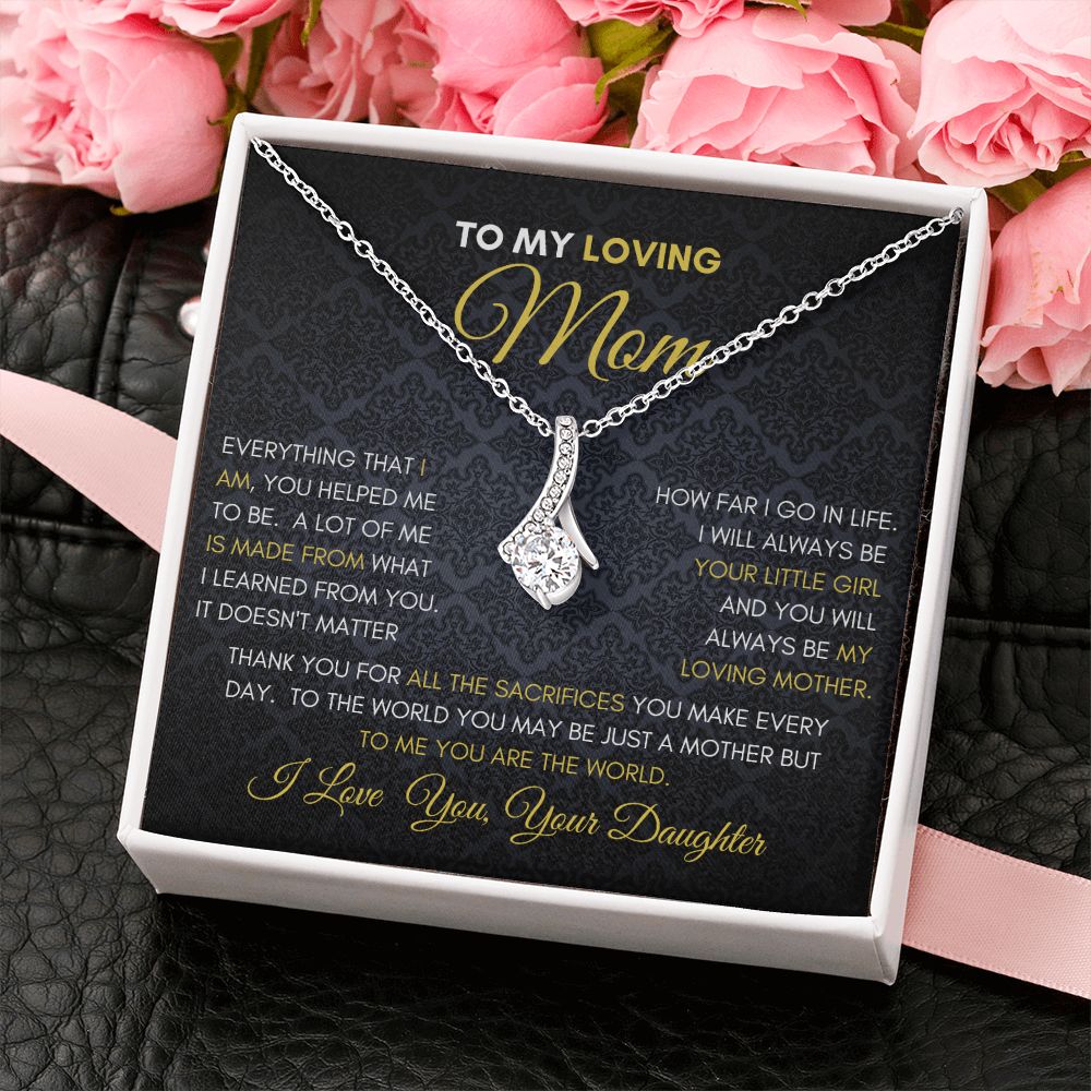 To My Mom Alluring Beauty Necklace From Daughter