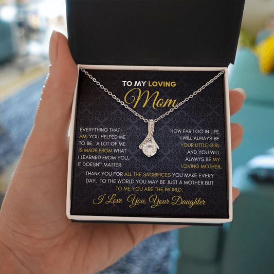 To My Mom Alluring Beauty Necklace From Daughter
