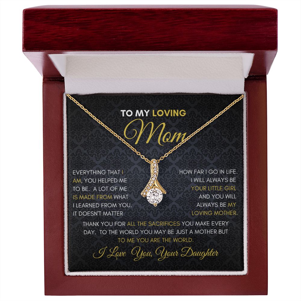 To My Mom Alluring Beauty Necklace From Daughter