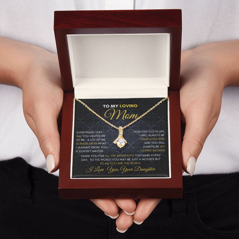 To My Mom Alluring Beauty Necklace From Daughter