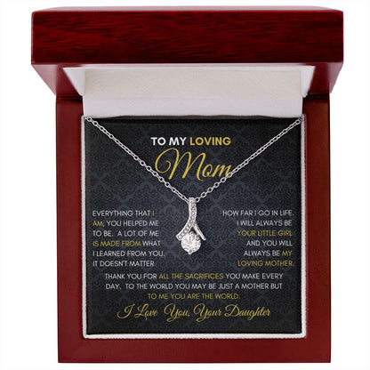 To My Mom Alluring Beauty Necklace From Daughter