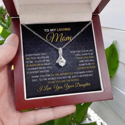 To My Mom Alluring Beauty Necklace From Daughter