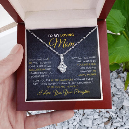 To My Mom Alluring Beauty Necklace From Daughter