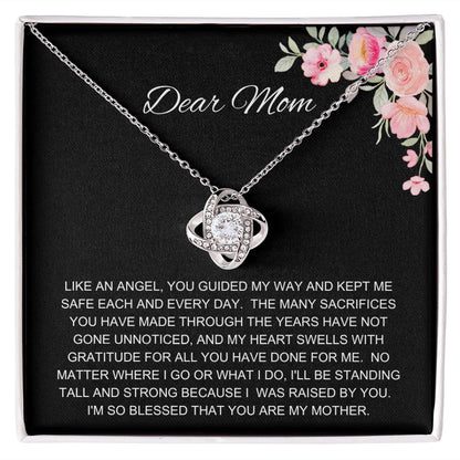 Dear Mom Love Knot Necklace